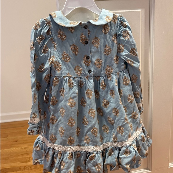 Tommy Bahama Elegant Light Blue Dress with Floral Accents Toddler 4T - Picture 2 of 11